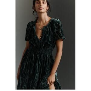 Anthropologie The Somerset Velvet Maxi Dress XS